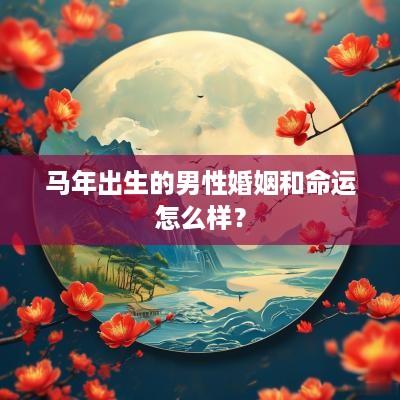 马年出生的男性婚姻和命运怎么样？