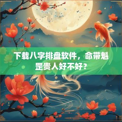 下载八字排盘软件，命带魁罡贵人好不好？