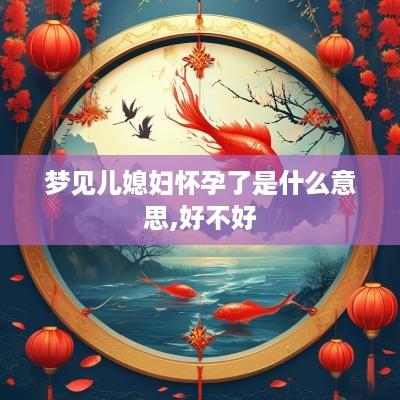 梦见儿媳妇怀孕了是什么意思,好不好