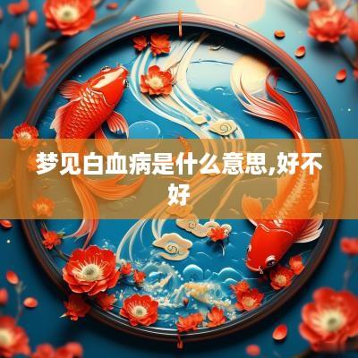 梦见白血病是什么意思,好不好