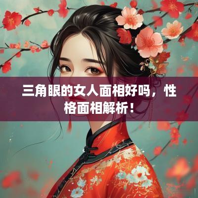 三角眼的女人面相好吗，性格面相解析！