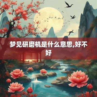 梦见研磨机是什么意思,好不好