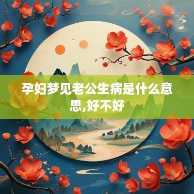 孕妇梦见老公生病是什么意思,好不好