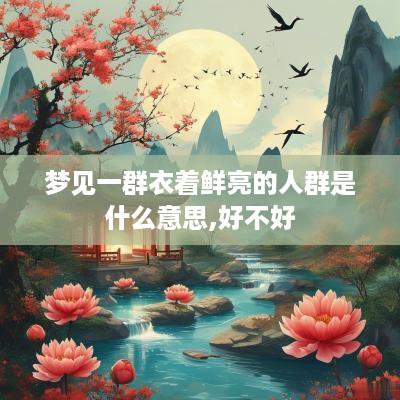 梦见一群衣着鲜亮的人群是什么意思,好不好