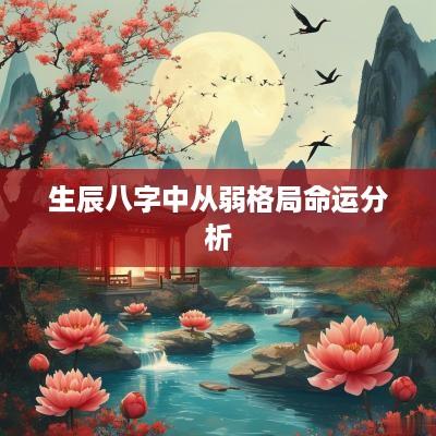 生辰八字中从弱格局命运分析