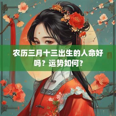 农历三月十三出生的人命好吗？运势如何？