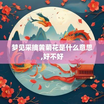 梦见采摘黄菊花是什么意思,好不好