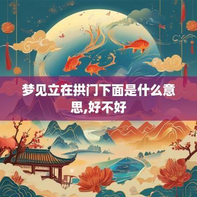 梦见立在拱门下面是什么意思,好不好