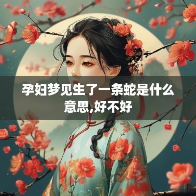 孕妇梦见生了一条蛇是什么意思,好不好