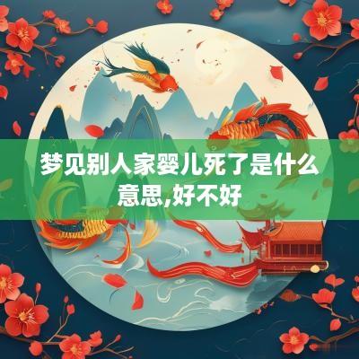 梦见别人家婴儿死了是什么意思,好不好
