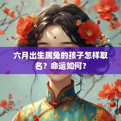 六月出生属兔的孩子怎样取名？命运如何？