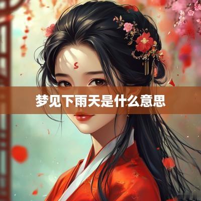 梦见下雨天是什么意思
