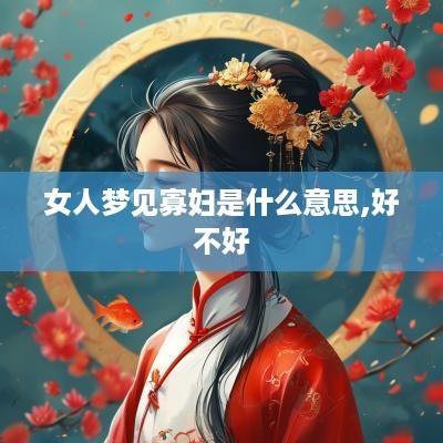 女人梦见寡妇是什么意思,好不好