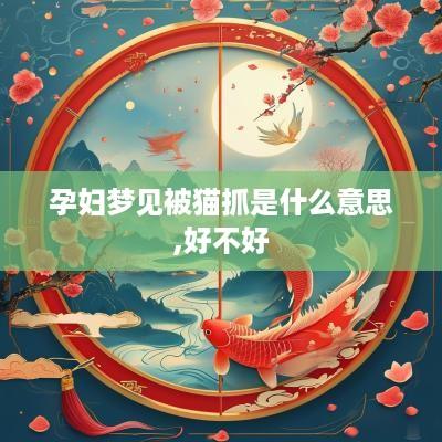 孕妇梦见被猫抓是什么意思,好不好