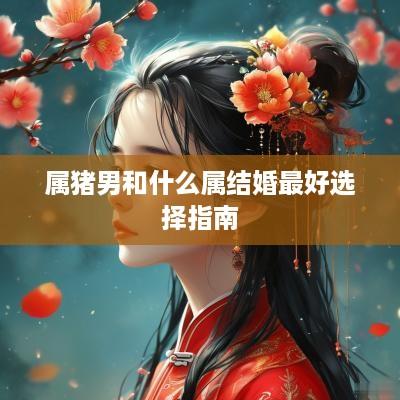 属猪男和什么属结婚最好选择指南