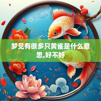 梦见有很多只黄雀是什么意思,好不好