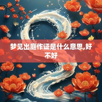 梦见出庭作证是什么意思,好不好