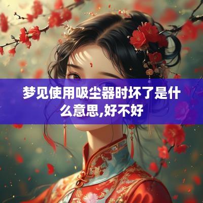 梦见使用吸尘器时坏了是什么意思,好不好