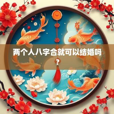 两个人八字合就可以结婚吗？