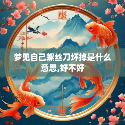 梦见自己螺丝刀坏掉是什么意思,好不好