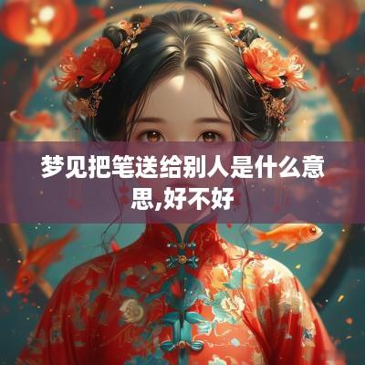 梦见把笔送给别人是什么意思,好不好