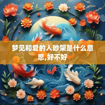 梦见和爱的人吵架是什么意思,好不好