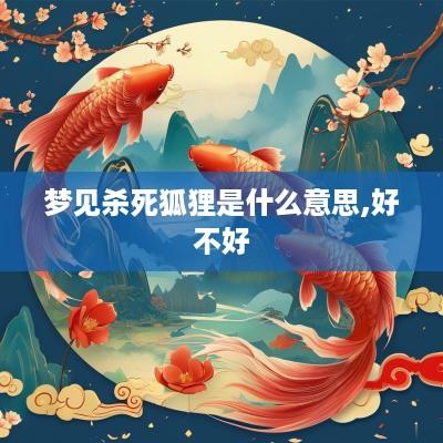 梦见杀死狐狸是什么意思,好不好