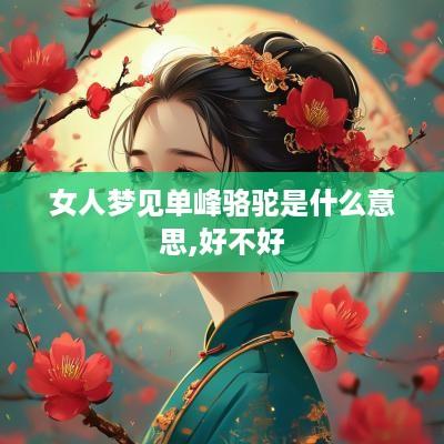 女人梦见单峰骆驼是什么意思,好不好