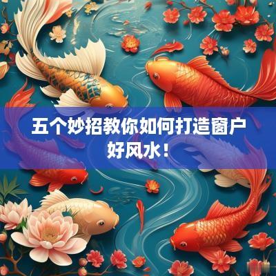 五个妙招教你如何打造窗户好风水！
