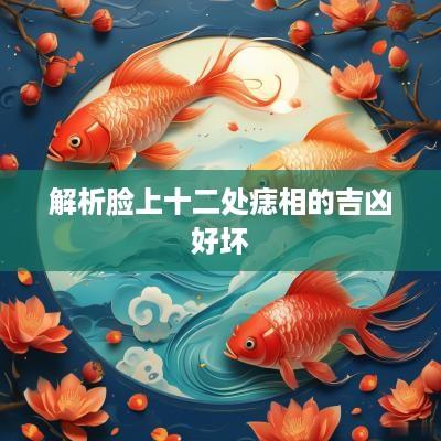 解析脸上十二处痣相的吉凶好坏