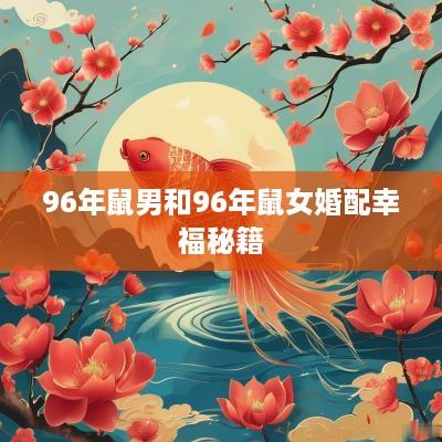 96年鼠男和96年鼠女婚配幸福秘籍