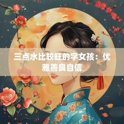 三点水比较旺的字女孩：优雅善良自信