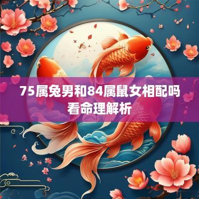 75属兔男和84属鼠女相配吗看命理解析