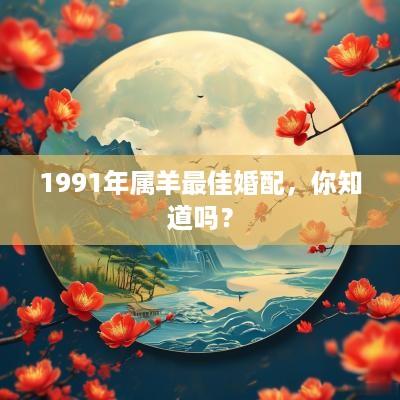 1991年属羊最佳婚配，你知道吗？