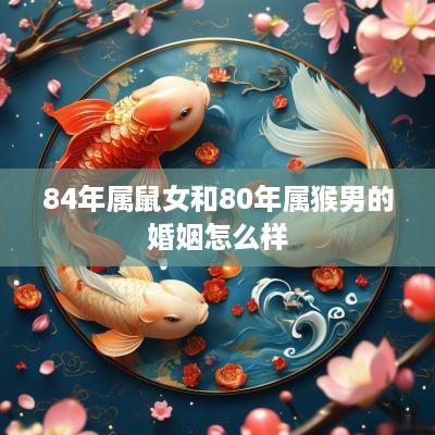 84年属鼠女和80年属猴男的婚姻怎么样
