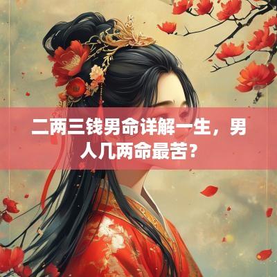 二两三钱男命详解一生，男人几两命最苦？