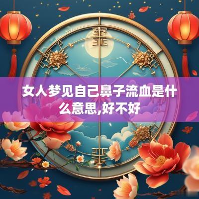 女人梦见自己鼻子流血是什么意思,好不好