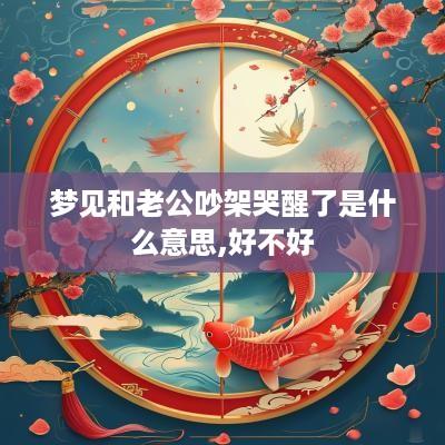 梦见和老公吵架哭醒了是什么意思,好不好