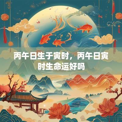 丙午日生于寅时，丙午日寅时生命运好吗
