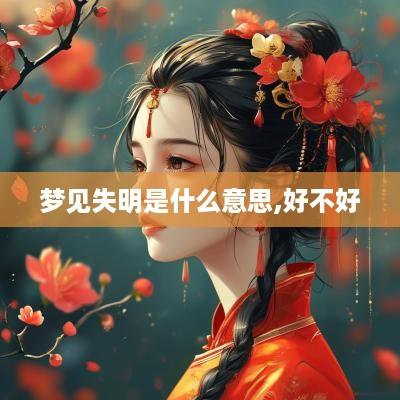梦见失明是什么意思,好不好