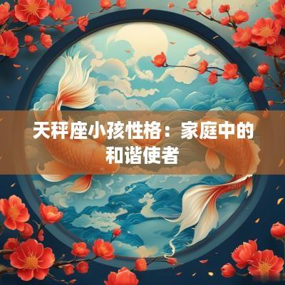 天秤座小孩性格：家庭中的和谐使者