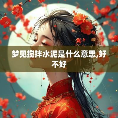 梦见搅拌水泥是什么意思,好不好