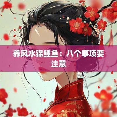 养风水锦鲤鱼：八个事项要注意