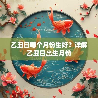 乙丑日哪个月份生好？详解乙丑日出生月份