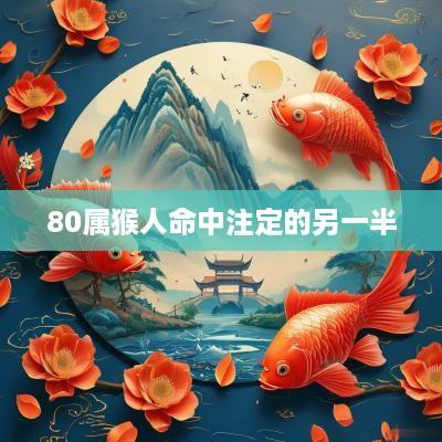 80属猴人命中注定的另一半