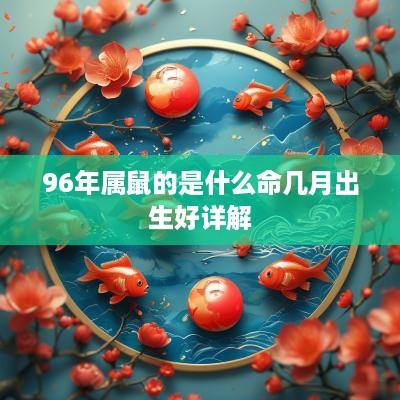 96年属鼠的是什么命几月出生好详解