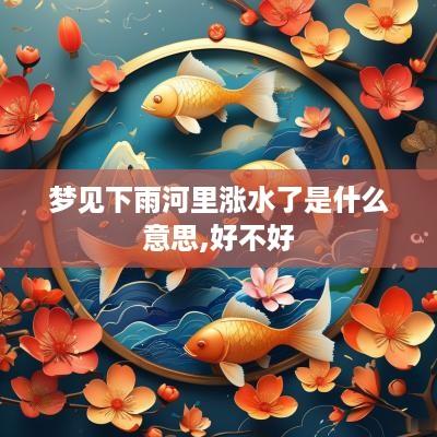 梦见下雨河里涨水了是什么意思,好不好