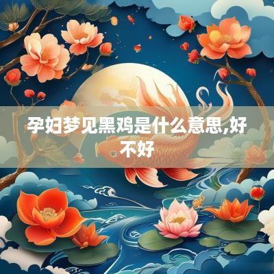 孕妇梦见黑鸡是什么意思,好不好