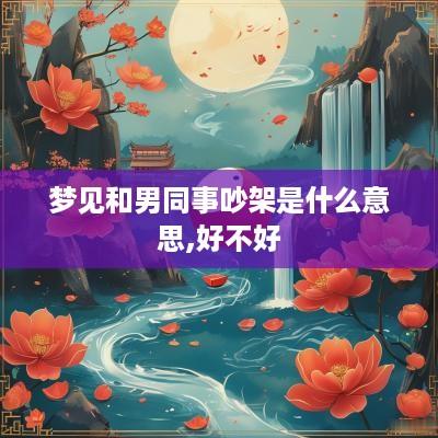 梦见和男同事吵架是什么意思,好不好