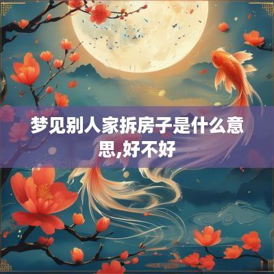 梦见别人家拆房子是什么意思,好不好